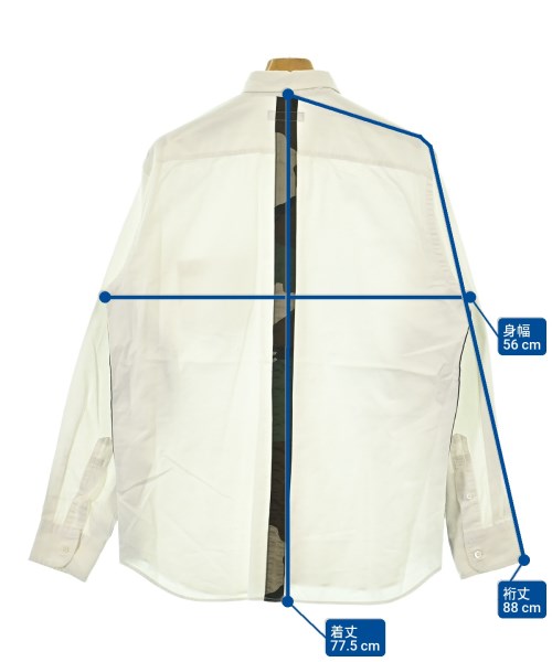 COMME des GARCONS HOMME（コムデギャルソンオム）カジュアルシャツ 白 サイズ:L メンズ/2200682425018
