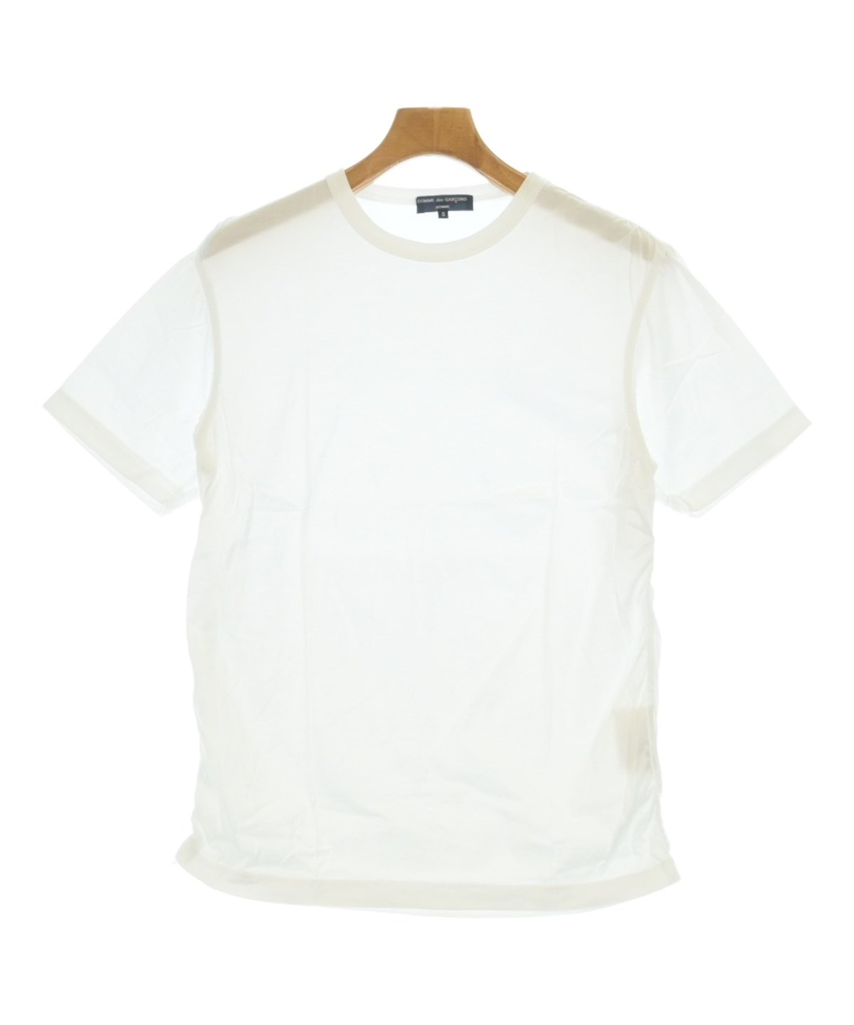 COMME des GARCONS Tシャツ・カットソー S 白 【古着】【中古】【送料無料】 COMME des GARCONS - COMME des GARCONS Tシャツ・カットソー S 白