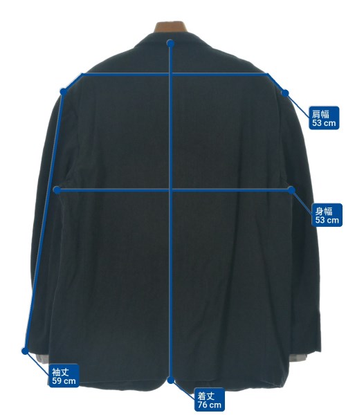COMME des GARCONS HOMME（コムデギャルソンオム）テーラードジャケット 黒 サイズ:S メンズ/2200686840015
