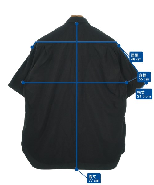 COMME des GARCONS HOMME（コムデギャルソンオム）カジュアルシャツ 黒 サイズ:XS メンズ/2200686978060