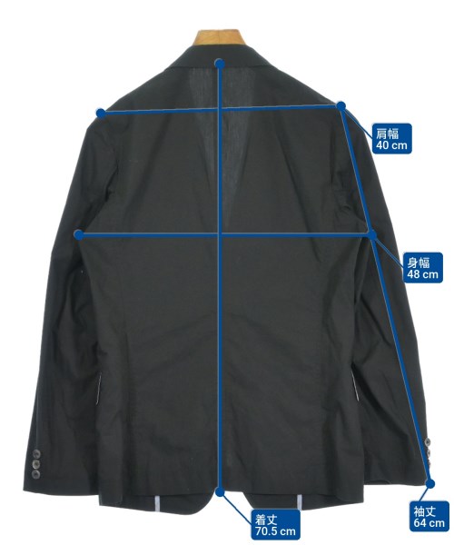 COMME des GARCONS HOMME（コムデギャルソンオム）ジャケット 黒 サイズ:SS(XS位) メンズ/2200686882022