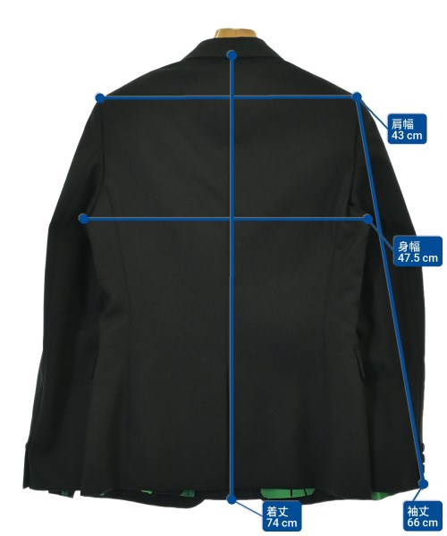 COMME des GARCONS HOMME PLUS（コムデギャルソンオムプリュス）カジュアルジャケット 黒 サイズ:S メンズ/2200175674015