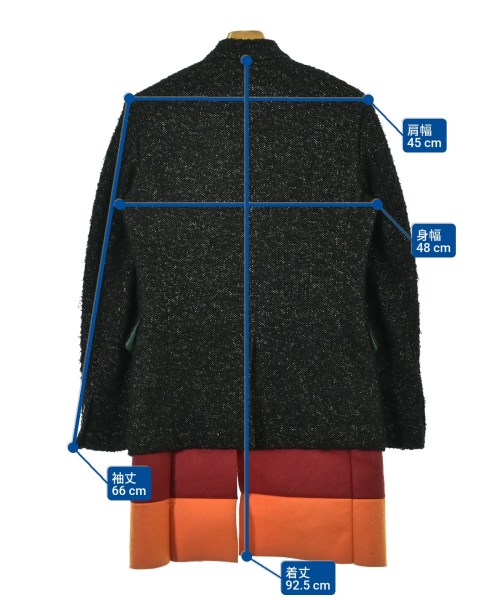 COMME des GARCONS HOMME PLUS（コムデギャルソンオムプリュス）カジュアルジャケット 黒 サイズ:S メンズ/2200309863032