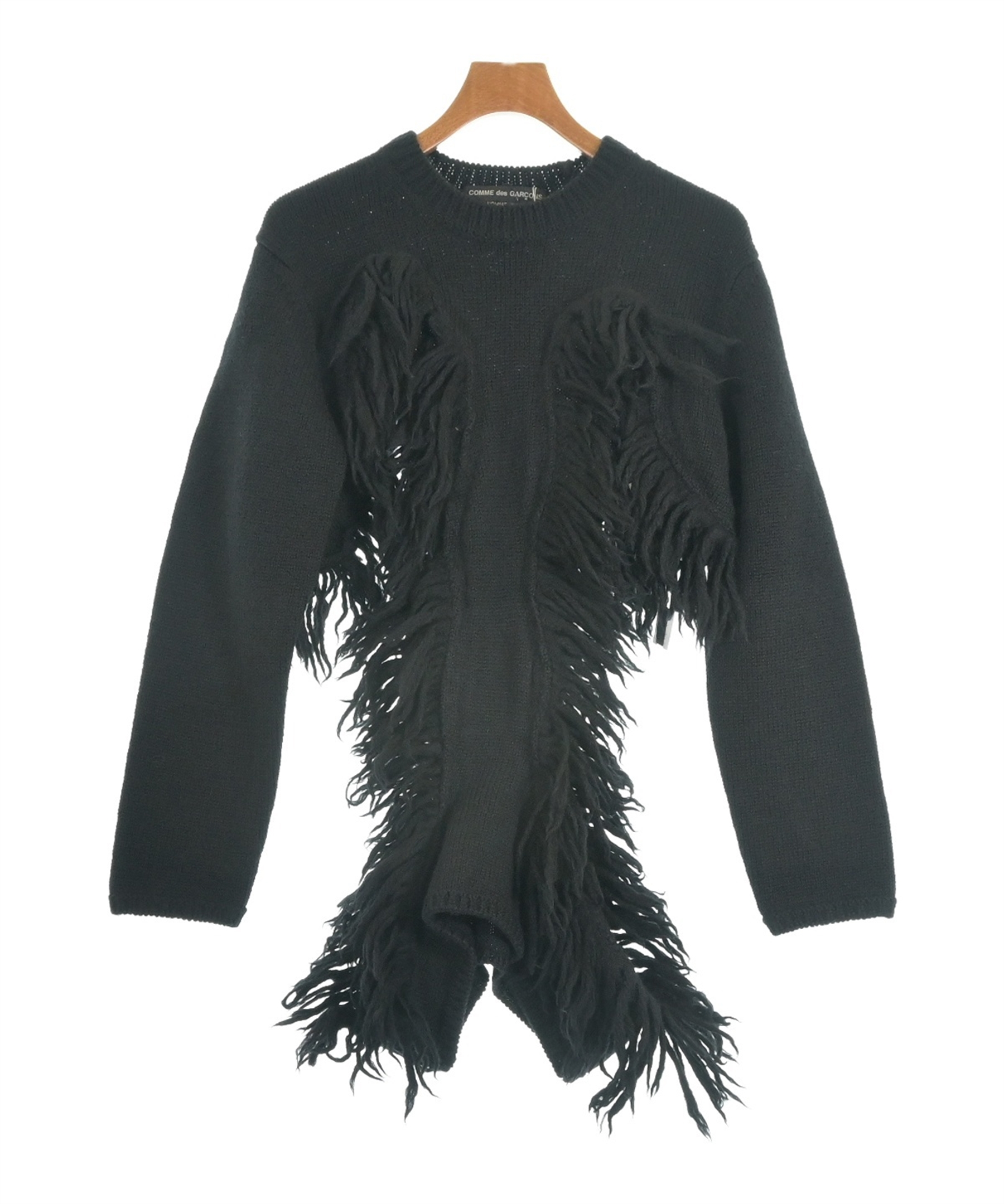 COOMMEdeGARCONS コムデギャルソンオム　ニットセーター　ブラック コムデギャルソン オムCOMME des GARCONS HOMME フロントパネル