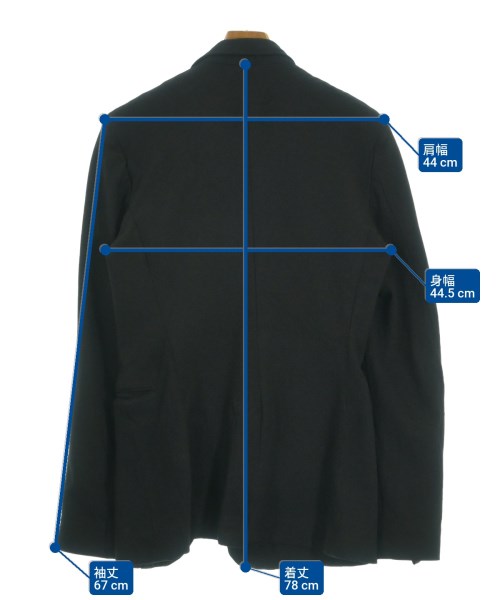 COMME des GARCONS HOMME PLUS（コムデギャルソンオムプリュス）カジュアルジャケット 黒 サイズ:S メンズ/2200630382059