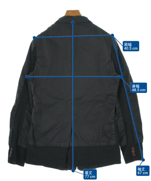 COMME des GARCONS HOMME PLUS（コムデギャルソンオムプリュス）カジュアルジャケット 黒 サイズ:M メンズ/2200636801011