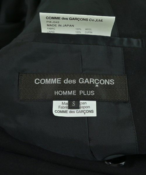 COMME des GARCONS HOMME PLUS（コムデギャルソンオムプリュス）カジュアルジャケット 黒 サイズ:S メンズ/2200637502030