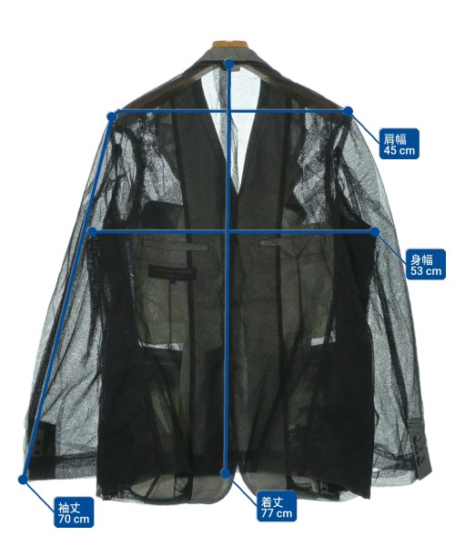 COMME des GARCONS HOMME PLUS（コムデギャルソンオムプリュス）カジュアルジャケット 黒 サイズ:L メンズ/2200636280236