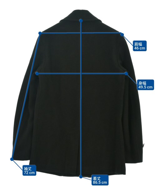 COMME des GARCONS HOMME PLUS（コムデギャルソンオムプリュス）ピーコート 黒 サイズ:S メンズ/2200638544015