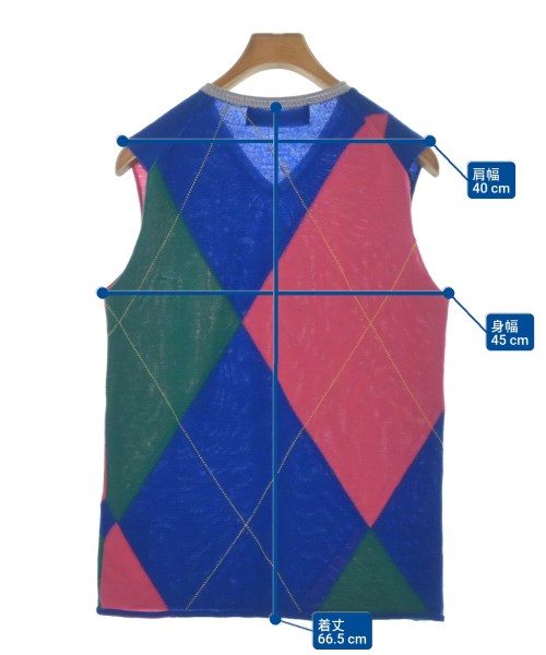 COMME des GARCONS HOMME PLUS（コムデギャルソンオムプリュス）ベスト 青 サイズ:-(XL位) メンズ/2200640171155