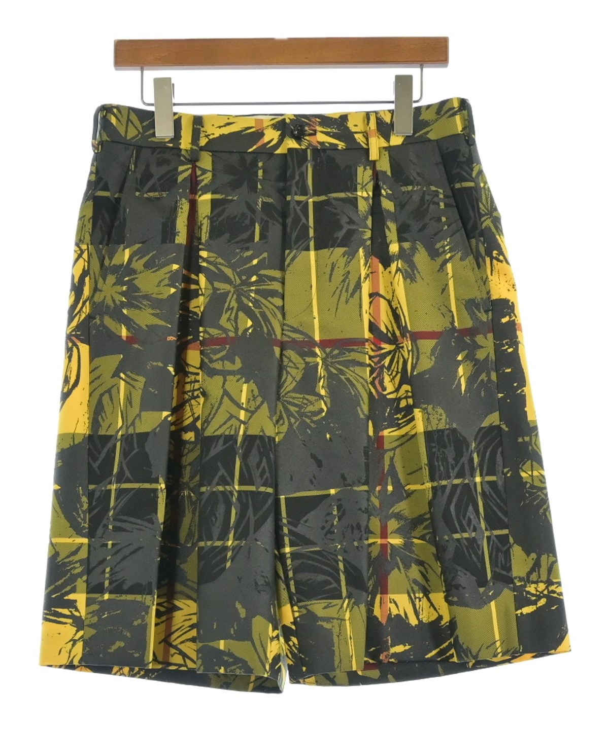 COMME des GARCONS HOMME PLUS グリーンショートパンツ Comme Des Garçons Homme Plus リーフパターン ショートパンツ