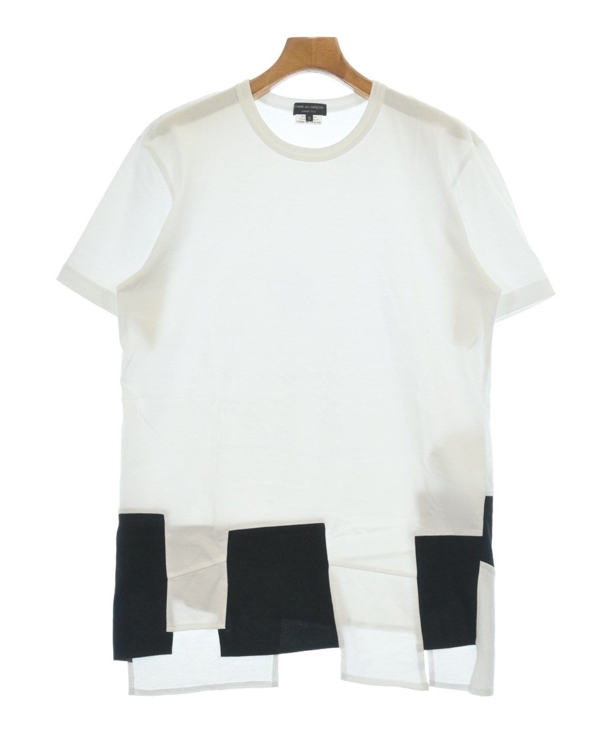 コムデギャルソン オムプリュス COMME des GARCONS HOMME PLUS カットソー 半袖 ホワイト サイズ M 前ベルト レディース F-L8227 COMME des GARCONS HOMME PLUS（コムデギャルソンオムプリュス