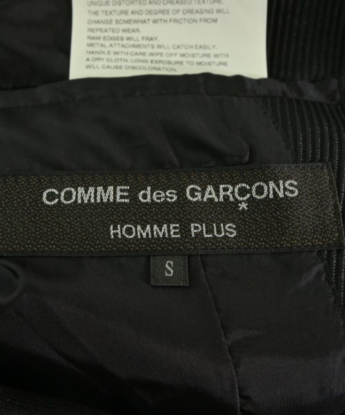 COMME des GARCONS HOMME PLUS（コムデギャルソンオムプリュス）カジュアルジャケット 黒 サイズ:S メンズ/2200622668062