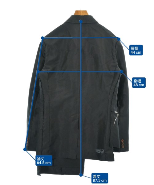 COMME des GARCONS HOMME PLUS（コムデギャルソンオムプリュス）カジュアルジャケット 黒 サイズ:XS メンズ/2200624973010