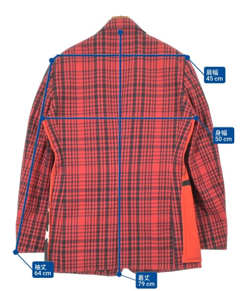 COMME des GARCONS HOMME PLUS（コムデギャルソンオムプリュス）テーラードジャケット 赤 サイズ:S メンズ/2200627823053