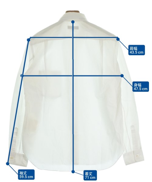 COMME des GARCONS HOMME PLUS（コムデギャルソンオムプリュス）カジュアルシャツ 白 サイズ:S メンズ/2200629071070