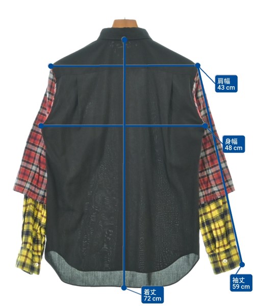 COMME des GARCONS HOMME PLUS（コムデギャルソンオムプリュス）カジュアルシャツ 黒 サイズ:XS メンズ/2200630189016