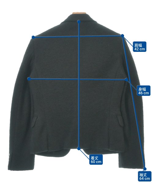 COMME des GARCONS HOMME PLUS（コムデギャルソンオムプリュス）カジュアルジャケット 黒 サイズ:XS メンズ/2200608679037