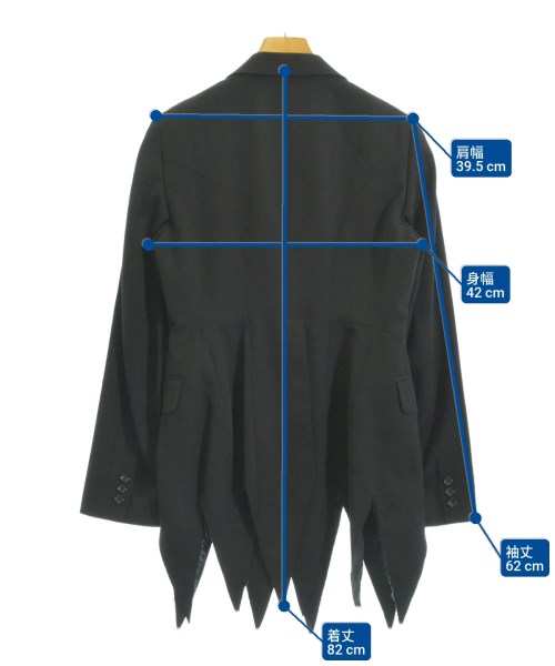 COMME des GARCONS HOMME PLUS（コムデギャルソンオムプリュス）カジュアルジャケット 黒 サイズ:XS メンズ/2200611968012