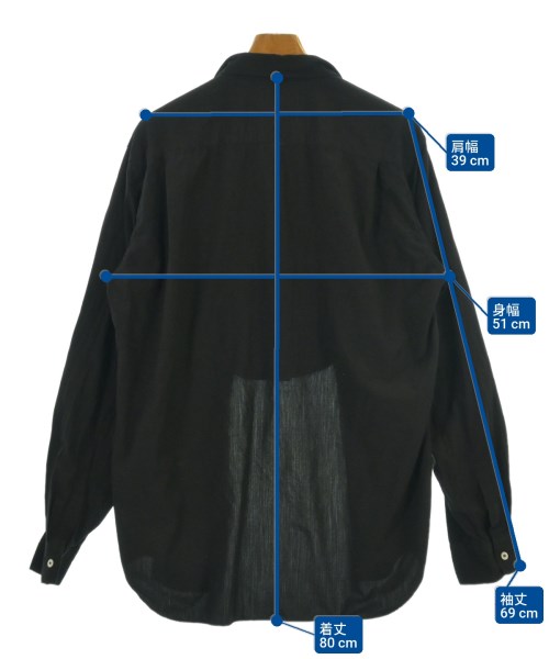 COMME des GARCONS HOMME PLUS（コムデギャルソンオムプリュス）カジュアルシャツ 黒 サイズ:M メンズ/2200612384071