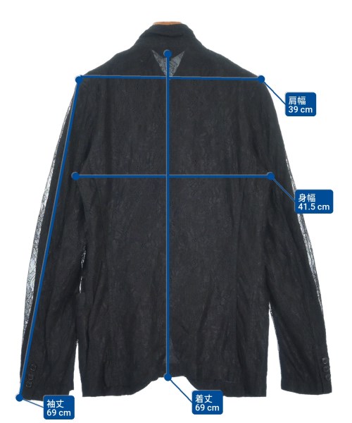 COMME des GARCONS HOMME PLUS（コムデギャルソンオムプリュス）カジュアルジャケット 黒 サイズ:S メンズ/2200612334021