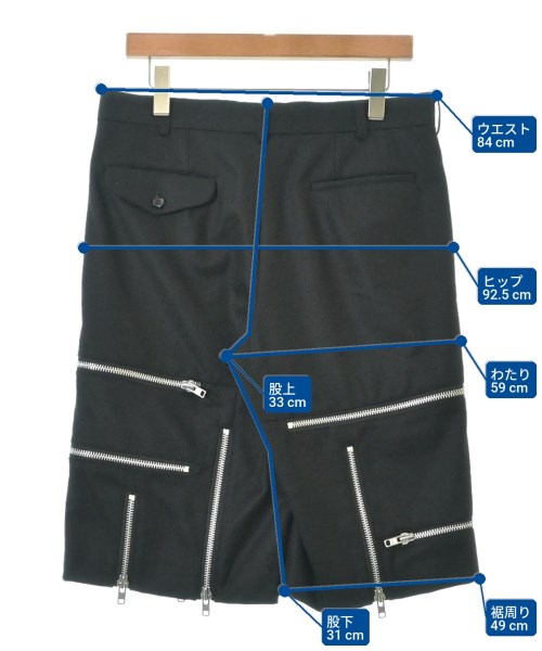 COMME des GARCONS HOMME PLUS（コムデギャルソンオムプリュス）ショートパンツ 黒 サイズ:M メンズ/2200615058016