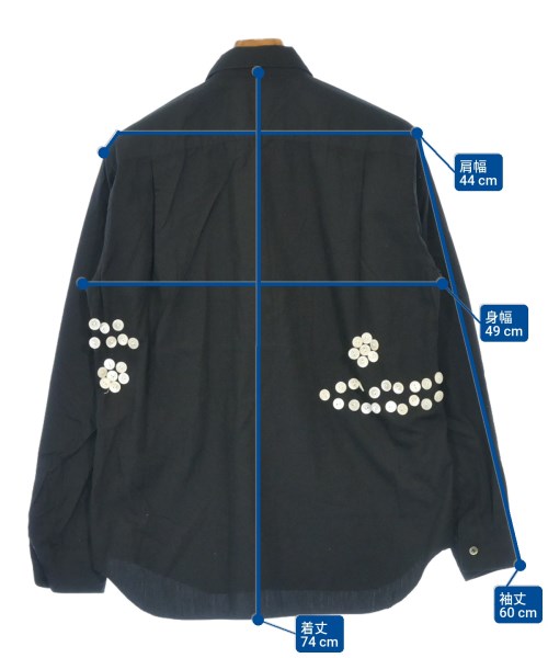 COMME des GARCONS HOMME PLUS（コムデギャルソンオムプリュス）カジュアルシャツ 黒 サイズ:S メンズ/2200618572045