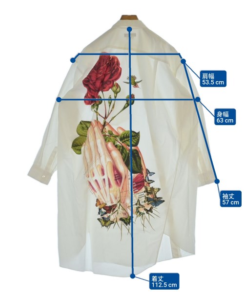 COMME des GARCONS HOMME PLUS（コムデギャルソンオムプリュス）カジュアルシャツ 白 サイズ:S メンズ/2200620770019