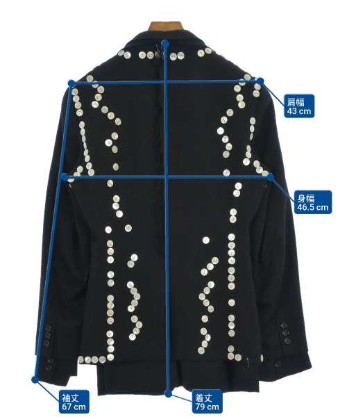 COMME des GARCONS HOMME PLUS（コムデギャルソンオムプリュス）ジャケット 黒 サイズ:M メンズ/2200621145021