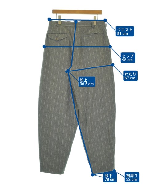 COMME des GARCONS HOMME PLUS（コムデギャルソンオムプリュス）スラックス グレー サイズ:M メンズ/2200602455033