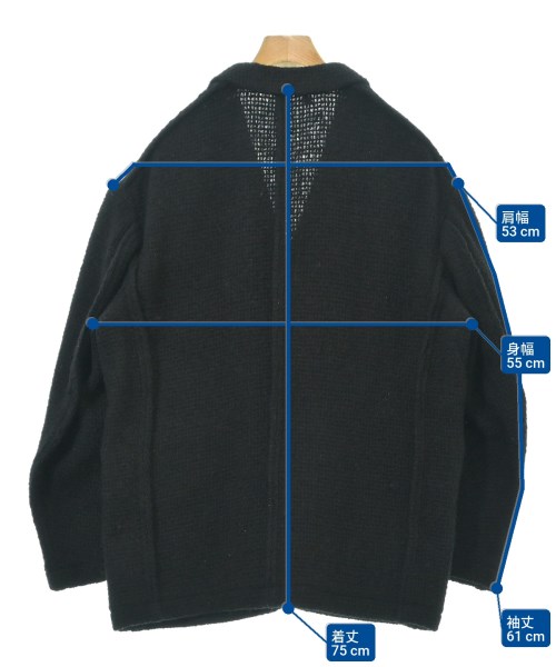 COMME des GARCONS HOMME PLUS（コムデギャルソンオムプリュス）カジュアルジャケット 黒 サイズ:S メンズ/2200608341033