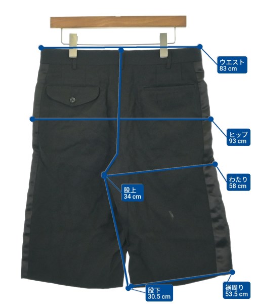 COMME des GARCONS HOMME PLUS（コムデギャルソンオムプリュス）ショートパンツ 黒 サイズ:M メンズ/2200671393144