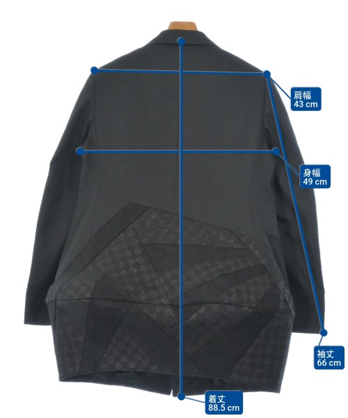 COMME des GARCONS HOMME PLUS（コムデギャルソンオムプリュス）カジュアルジャケット 黒 サイズ:S メンズ/2200673834010