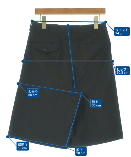 COMME des GARCONS HOMME PLUS（コムデギャルソンオムプリュス）ショートパンツ 黒 サイズ:XS メンズ/2200675122221