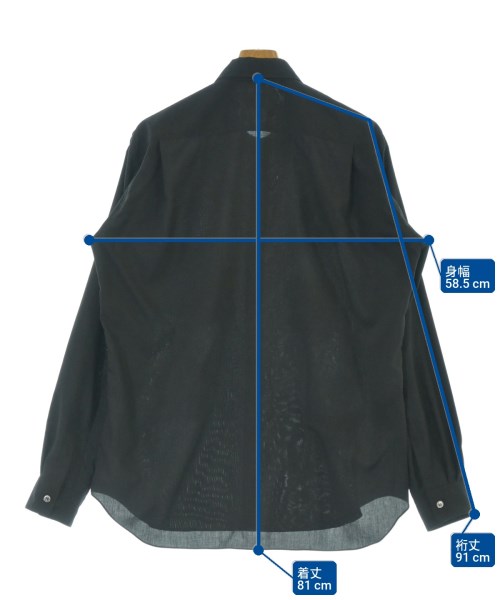 COMME des GARCONS HOMME PLUS（コムデギャルソンオムプリュス）カジュアルシャツ 黒 サイズ:L メンズ/2200677131047