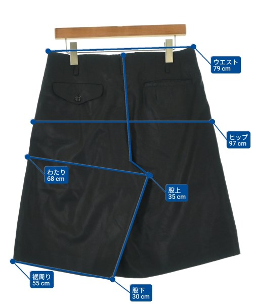 COMME des GARCONS HOMME PLUS（コムデギャルソンオムプリュス）ショートパンツ 黒 サイズ:S メンズ/2200679356103