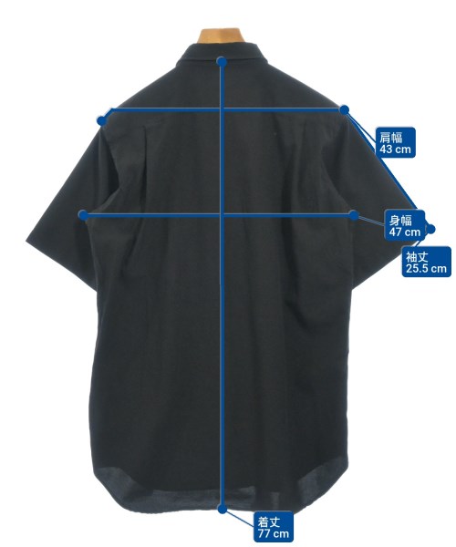 COMME des GARCONS HOMME PLUS（コムデギャルソンオムプリュス）カジュアルシャツ 黒 サイズ:S メンズ/2200679387077