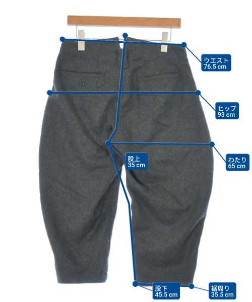 COMME des GARCONS HOMME PLUS（コムデギャルソンオムプリュス）クロップドパンツ グレー サイズ:XS メンズ/2200674710429