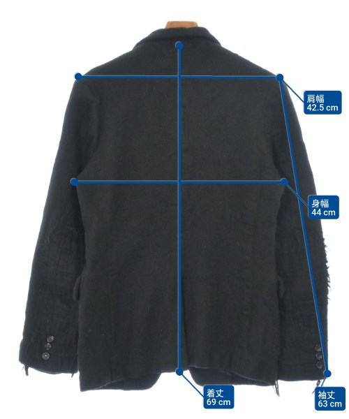 COMME des GARCONS HOMME PLUS（コムデギャルソンオムプリュス）カジュアルジャケット 黒 サイズ:SS メンズ/2200692938416