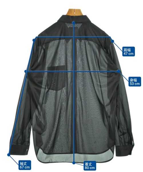 COMME des GARCONS HOMME PLUS（コムデギャルソンオムプリュス）カジュアルシャツ 黒 サイズ:L メンズ/2200694187034