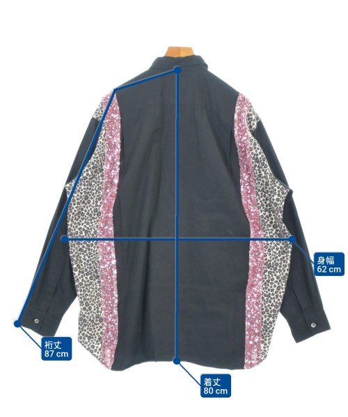 COMME des GARCONS HOMME PLUS（コムデギャルソンオムプリュス）カジュアルシャツ 黒 サイズ:S メンズ/2200697370013
