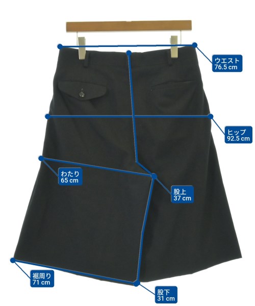 COMME des GARCONS HOMME PLUS（コムデギャルソンオムプリュス）ショートパンツ 黒 サイズ:S メンズ/2200698234017