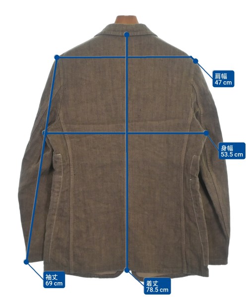 COMME des GARCONS HOMME PLUS（コムデギャルソンオムプリュス）カジュアルジャケット 茶 サイズ:L メンズ/2200656213016