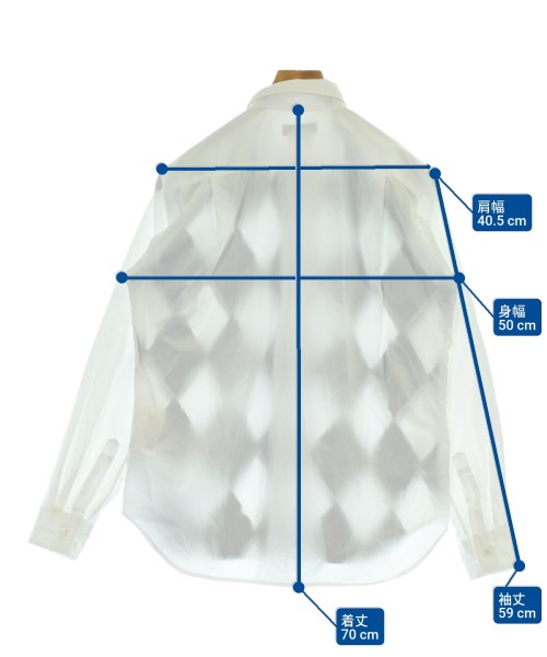 COMME des GARCONS HOMME PLUS（コムデギャルソンオムプリュス）カジュアルシャツ 白 サイズ:XS メンズ/2200646512068