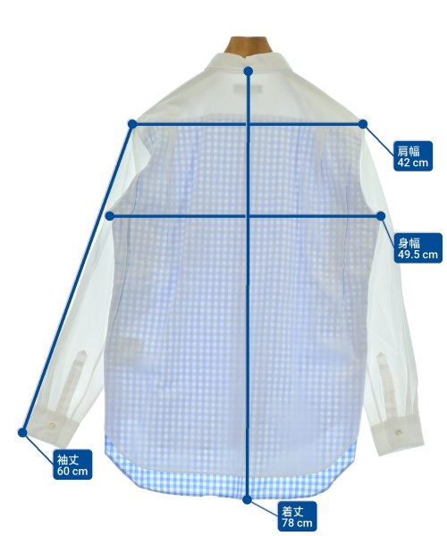 COMME des GARCONS HOMME PLUS（コムデギャルソンオムプリュス）カジュアルシャツ 白 サイズ:S メンズ/2200638308020