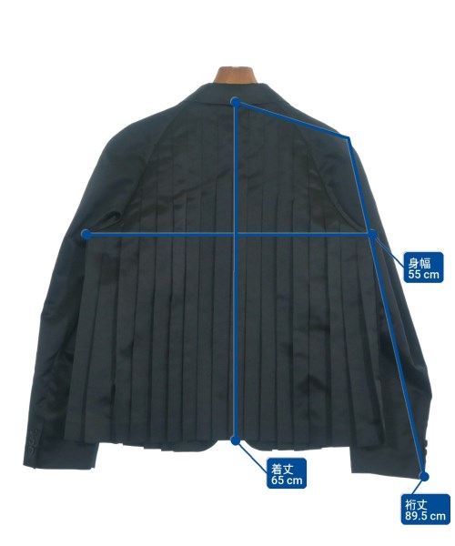 COMME des GARCONS HOMME PLUS（コムデギャルソンオムプリュス）カジュアルジャケット 黒 サイズ:M メンズ/2200658696039