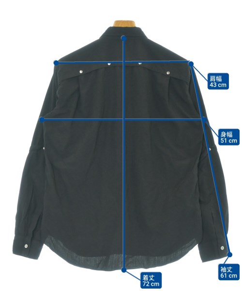 COMME des GARCONS HOMME PLUS（コムデギャルソンオムプリュス）カジュアルシャツ 黒 サイズ:S メンズ/2200659580047