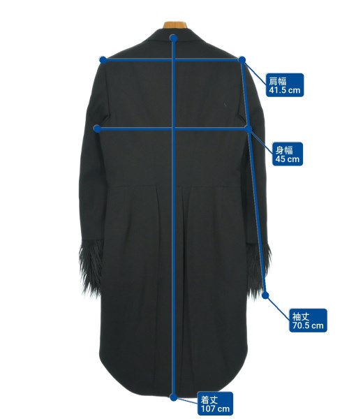 COMME des GARCONS HOMME PLUS（コムデギャルソンオムプリュス）カジュアルジャケット 黒 サイズ:S メンズ/2200661611012