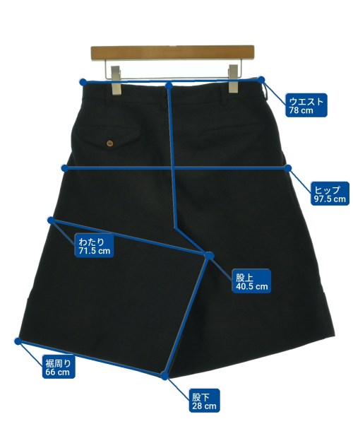 COMME des GARCONS HOMME PLUS（コムデギャルソンオムプリュス）ショートパンツ 黒 サイズ:S メンズ/2200710950031