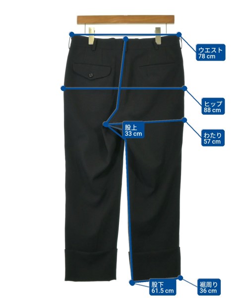 COMME des GARCONS HOMME PLUS（コムデギャルソンオムプリュス）クロップドパンツ 黒 サイズ:S メンズ/2200711225053